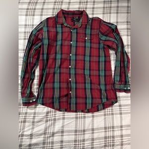 A red/green plaid dress shirt